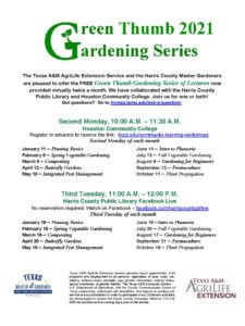 Green Thumb Gardening Series 2021